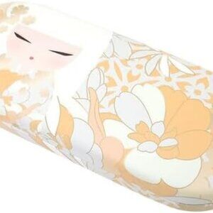 Eyeglasses Case Ladies Leatherette Fabric Storage with Cleaning Cloth